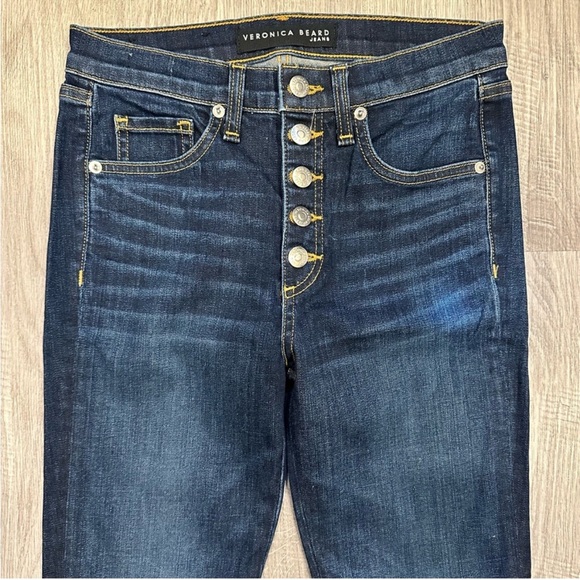 VERONICA BEARD Carolyn 10” Baby Boot Flared Cropped Jeans Size 25 - Picture 4 of 8